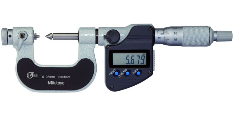 Mitutoyo Digimatic menetmérő mikrométer, IP65, 25-50 mm, 0.001 mm (326-252-30) termék fő termékképe