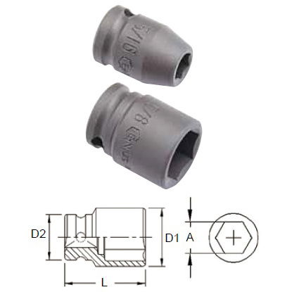 Genius Tools 444029 1/2"-os 6 lapú gépi dugókulcs fej, 29 mm termék fő termékképe