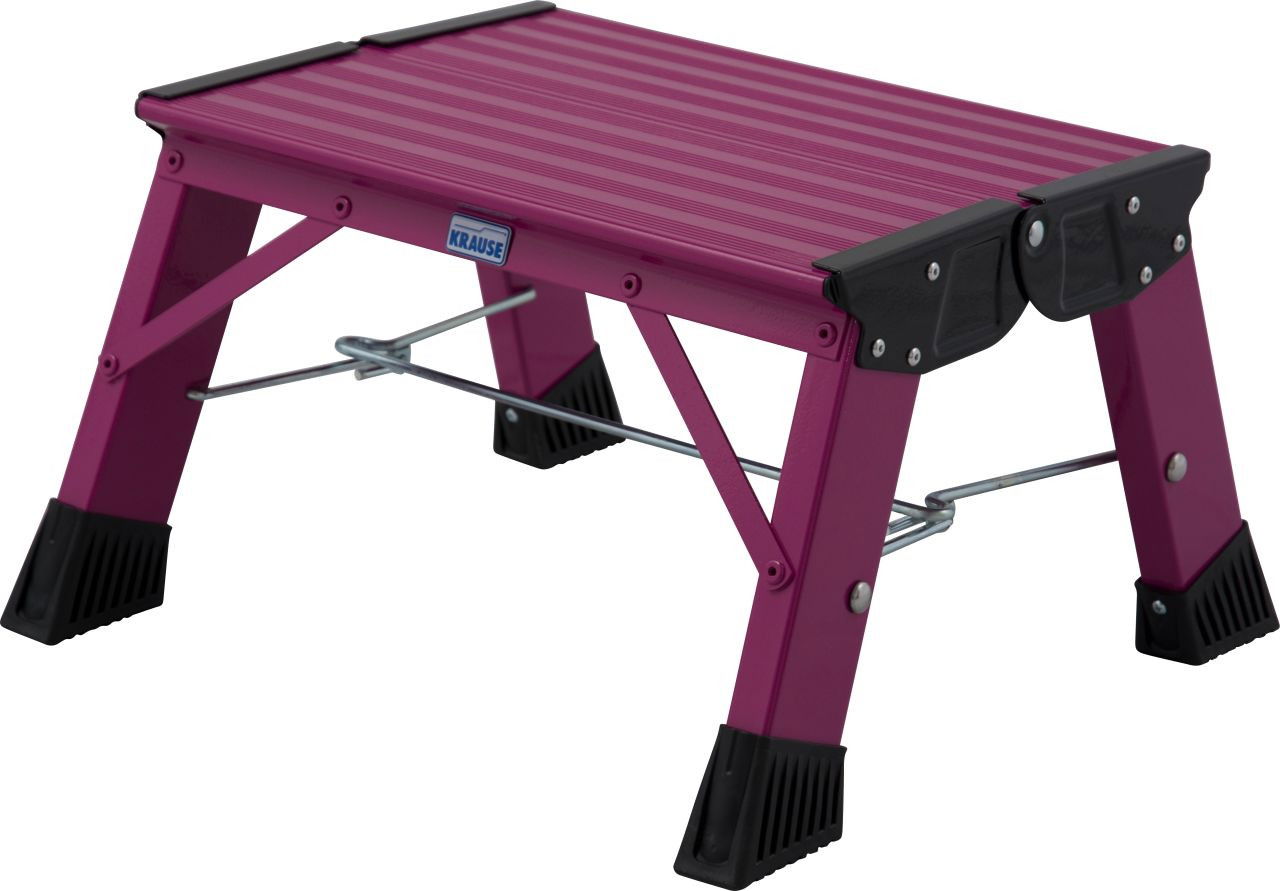 Krause MONTO Treppy PlusLine összecsukható fellépő, pink, 1 fokos termék fő termékképe