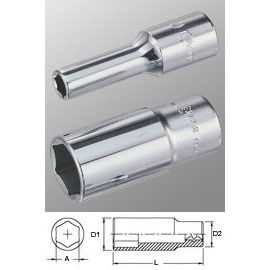 Genius Tools 427814 1/2"-os 6 lapú dugókulcs fej, hosszított kivitel, 14 mm termék fő termékképe