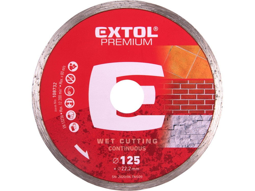 Extol 108735 gyémántvágó sima 230mm termék fő termékképe