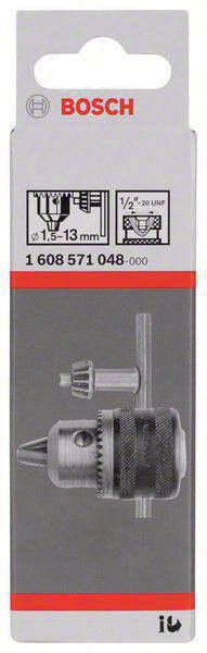 Bosch 1608571048 Fogaskoszorús fúrótokmány 1,5-13mm 1/2" befogás termék fő termékképe