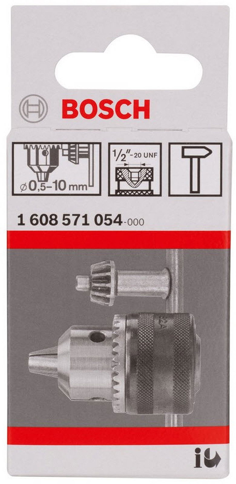 Bosch 1608571054 Fogaskoszorús fúrótokmány 1-10mm 1/2" befogás termék fő termékképe