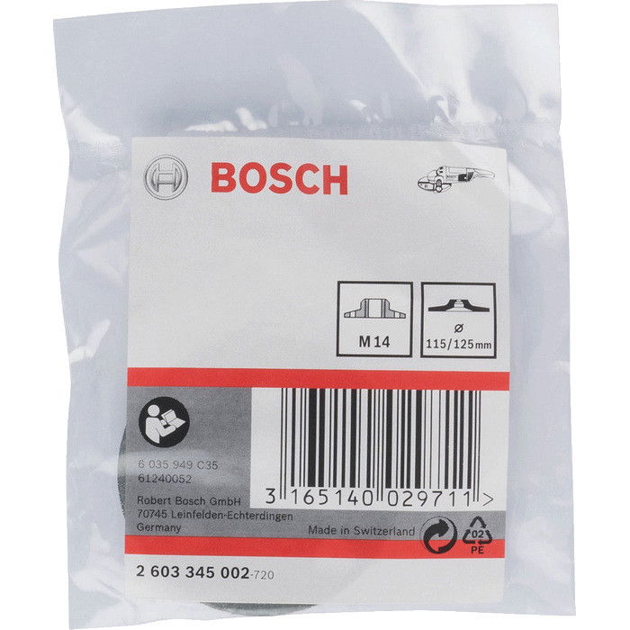 Bosch 2603345002 Hengeres anya M14 menettel fibertárcsák rögzítéséhez  115/125mm termék fő termékképe