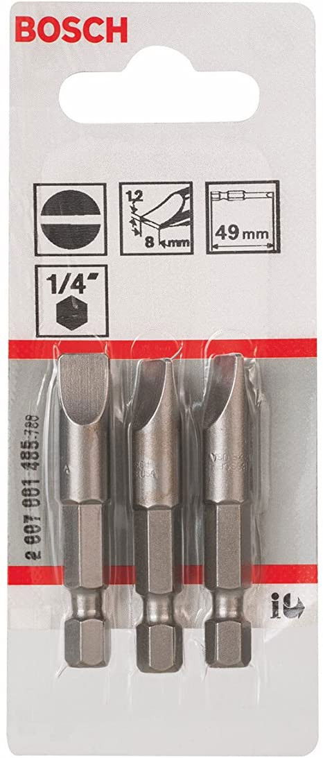 Bosch 2607001483 Extra kemény csavarbit lapos S1,2x6,5mm 3db termék fő termékképe