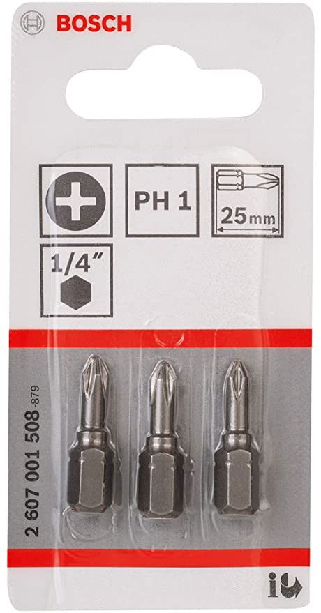 Bosch 2607001508 Extra kemény csavarbit PH1 25mm 3db termék fő termékképe