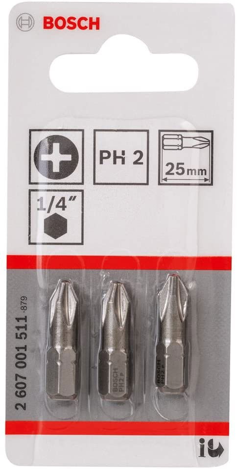 Bosch 2607001511 Extra kemény csavarbit PH2 25mm 3db termék fő termékképe