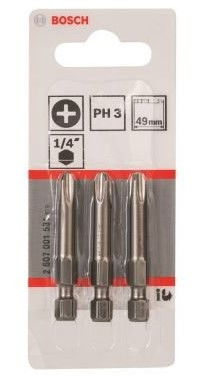 Bosch 2607001531 Extra kemény csavarbit PH3 49mm 3db termék fő termékképe