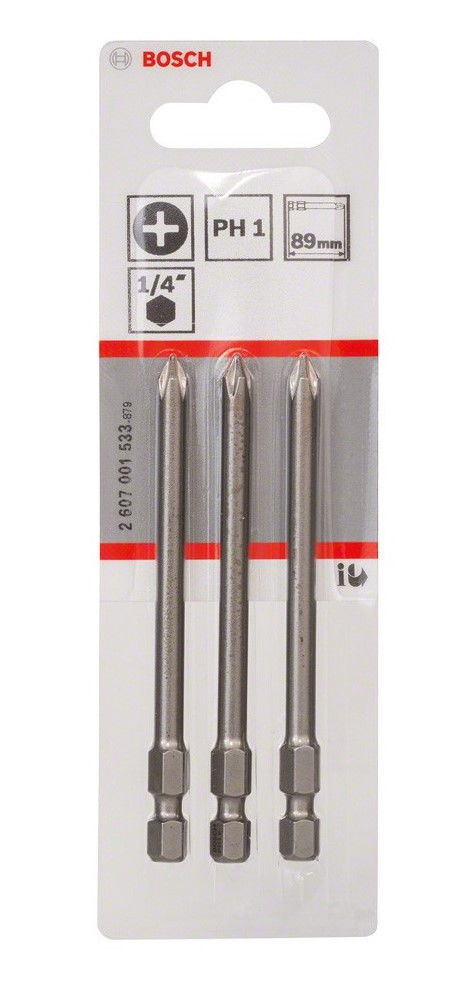 Bosch 2607001533 Extra kemény csavarbit PH1 89mm 3db termék fő termékképe