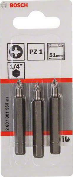 Bosch 2607001569 Extra kemény csavarbit PZ1 51mm 3db termék fő termékképe