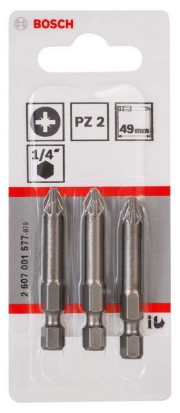 Bosch 2607001577 Extra kemény csavarbit PZ2 49mm 3db termék fő termékképe