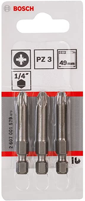 Bosch 2607001579 Extra kemény csavarbit PZ3 49mm 3db termék fő termékképe