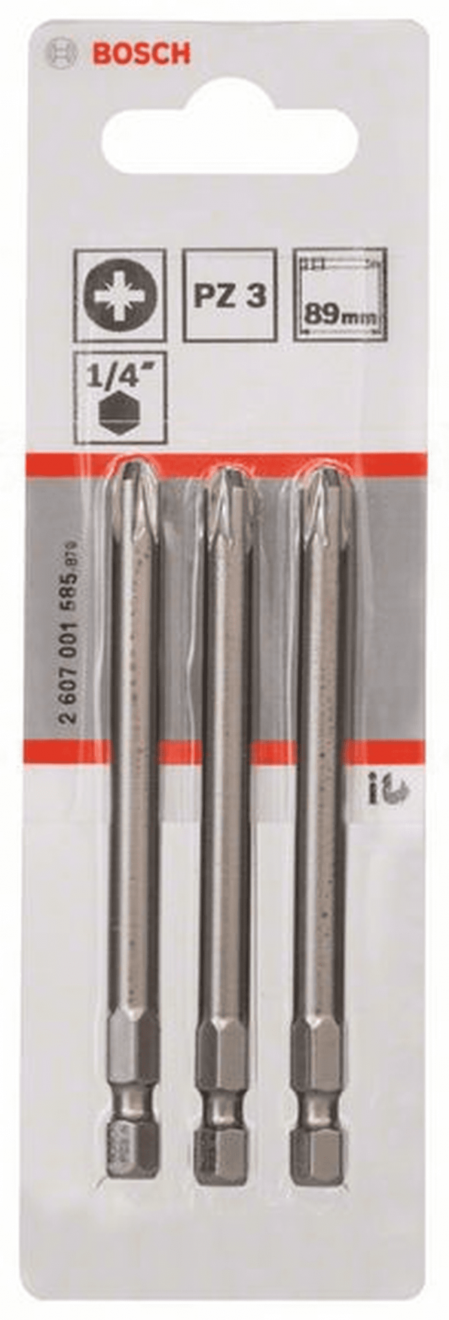 Bosch 2607001585 Extra kemény csavarbit PZ3 89mm 3db termék fő termékképe