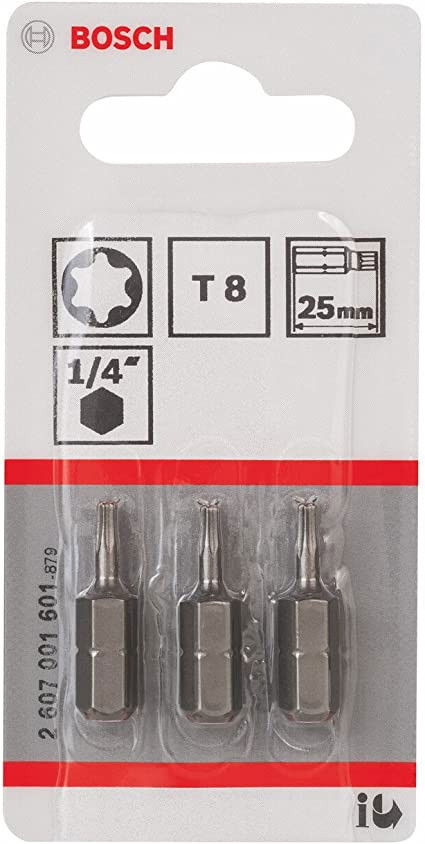 Bosch 2607001601 Extra kemény csavarbit T8 25mm 3db termék fő termékképe