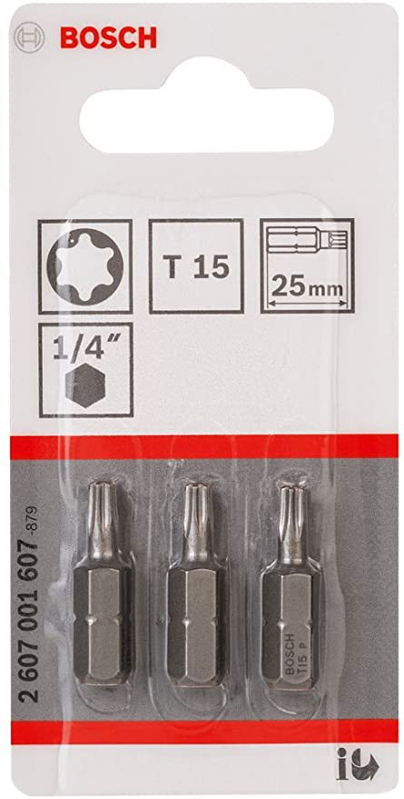 Bosch 2607001607 Extra kemény csavarbit T15 25mm 3db termék fő termékképe
