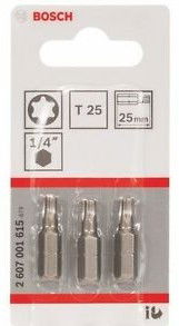 Bosch 2607001615 Extra kemény csavarbit T25 25mm 3db termék fő termékképe