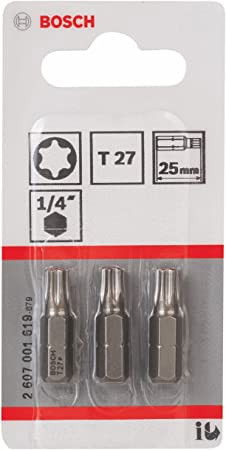 Bosch 2607001619 Extra kemény csavarbit T27 25mm 3db termék fő termékképe