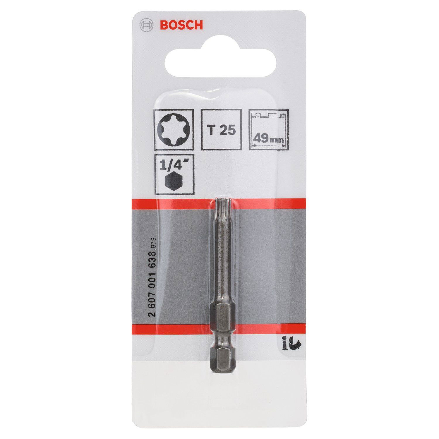 Bosch 2607001638 Extra kemény csavarbit T25 49mm 3db termék fő termékképe