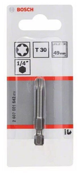Bosch 2607001642 Extra kemény csavarbit T30 49mm 3db termék fő termékképe