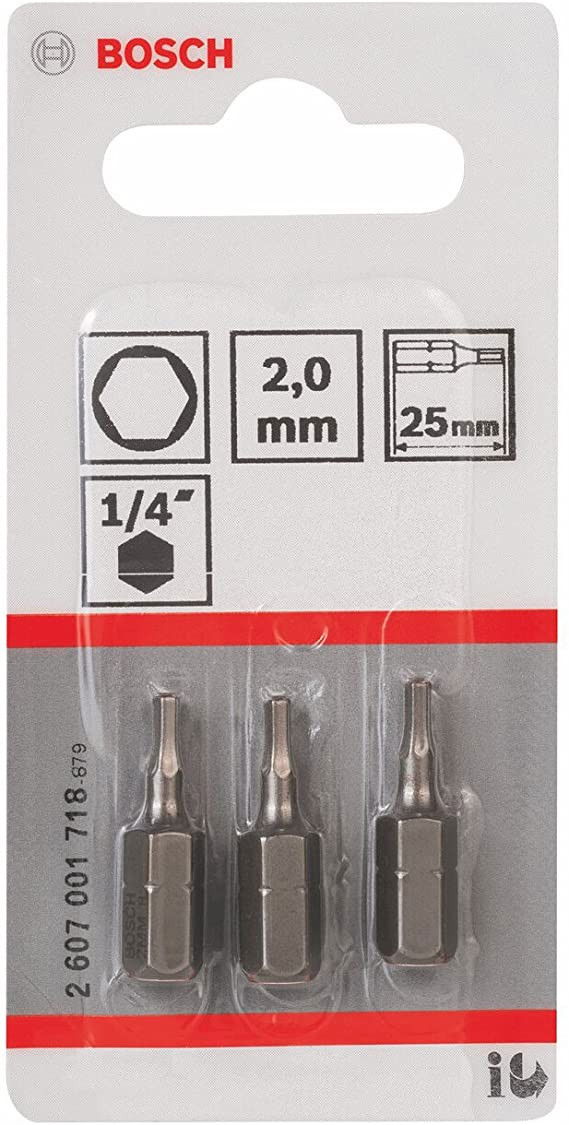 Bosch 2607001718 Extra kemény csavarbit HEX 2 25mm 3db termék fő termékképe