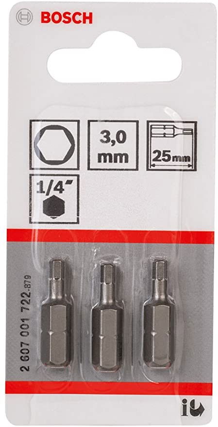 Bosch 2607001722 Extra kemény csavarbit HEX 3 25mm 3db termék fő termékképe