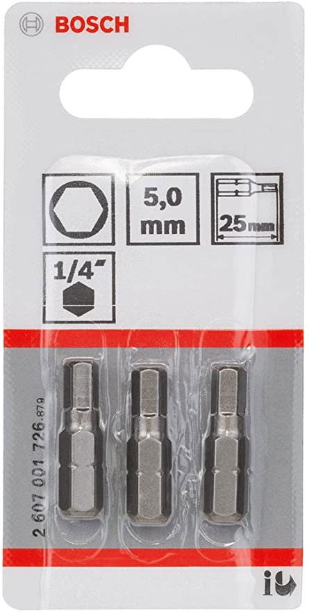 Bosch 2607001726 Extra kemény csavarbit HEX 5 25mm 3db termék fő termékképe