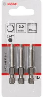 Bosch 2607001732 Extra kemény csavarbit HEX 3 49mm 3db termék fő termékképe