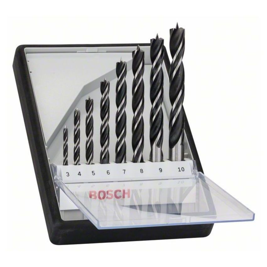 Bosch 2607010533 fa spirálfúró Robust Line készlet 8db 3-10mm termék fő termékképe