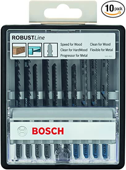 Bosch 2607010542 10részes Wood and Metal Robust Line szúrófűrészlap-készlet termék fő termékképe