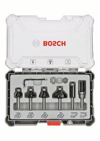 Bosch 2607017468 színelő és alakmaróbetét készlet 6db-os 6-os szárral termék fő termékképe