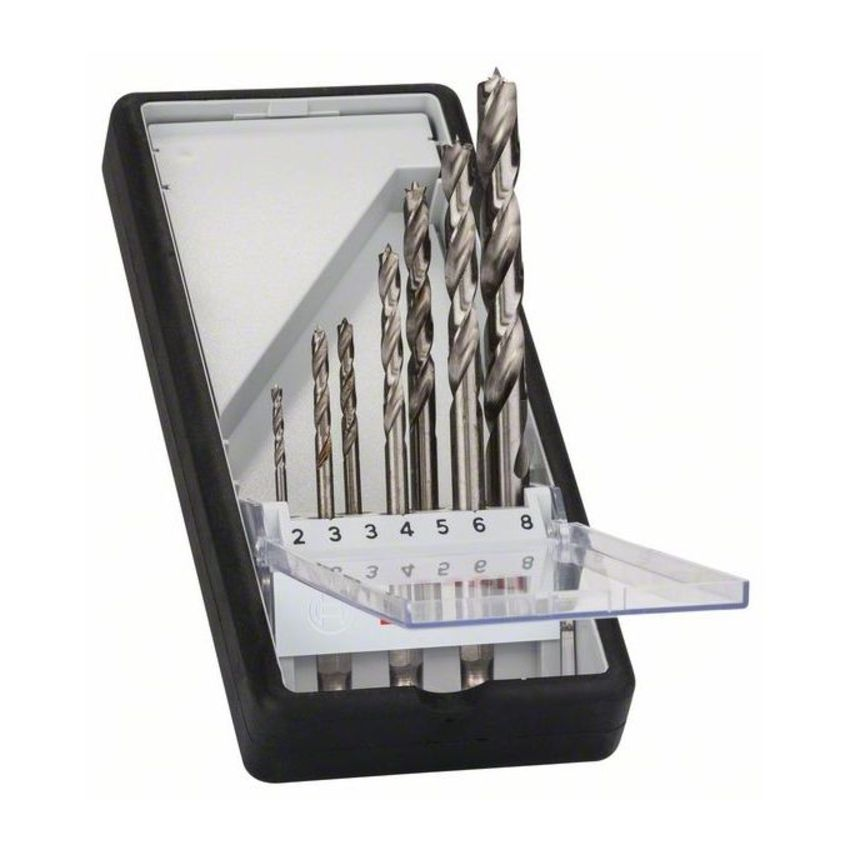 Bosch 2607019923 fa spirálfúró Robust Line készlet 1/4"-os befogássl 7db 2-8mm termék fő termékképe