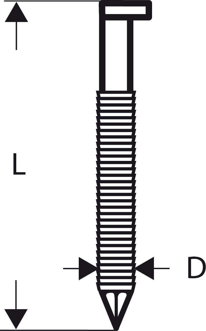 Bosch 2608200023 D fejű szalaszegek SN34DK 90RG típus 90mm 2500db termék fő termékképe