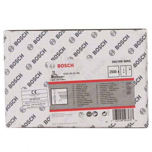 Bosch 2608200038 Gömbölyűfejű szalaszegek SN21RK 90RG 90mm 2500db termék fő termékképe