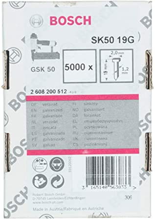 Bosch 2608200512 SK50 19G huzalszegek 19mm 5000db termék fő termékképe