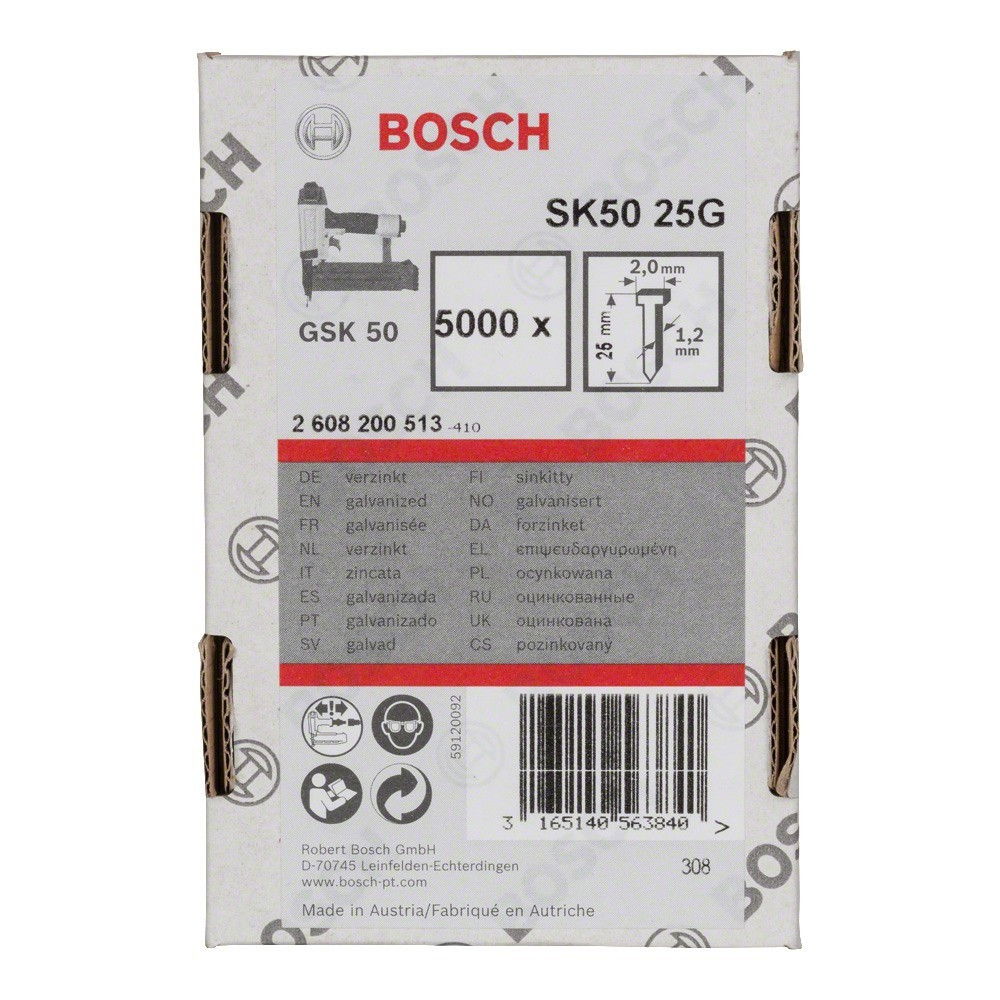 Bosch 2608200513 SK50 25G huzalszegek 25mm 5000db termék fő termékképe