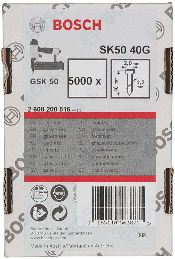 Bosch 2608200516 SK50 40G huzalszegek 40mm 5000db termék fő termékképe