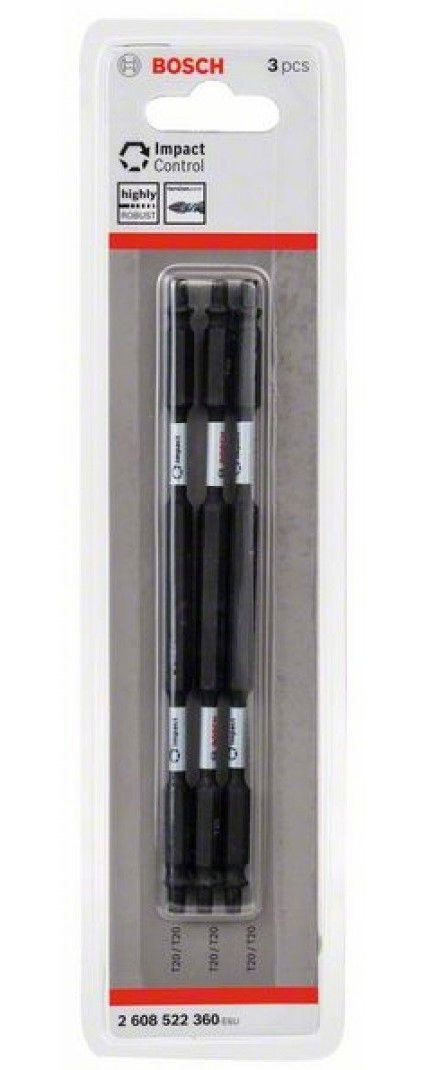 Bosch 2608522360 Impact Control hosszú kétvégű csavarbit T20-T20 3db termék fő termékképe