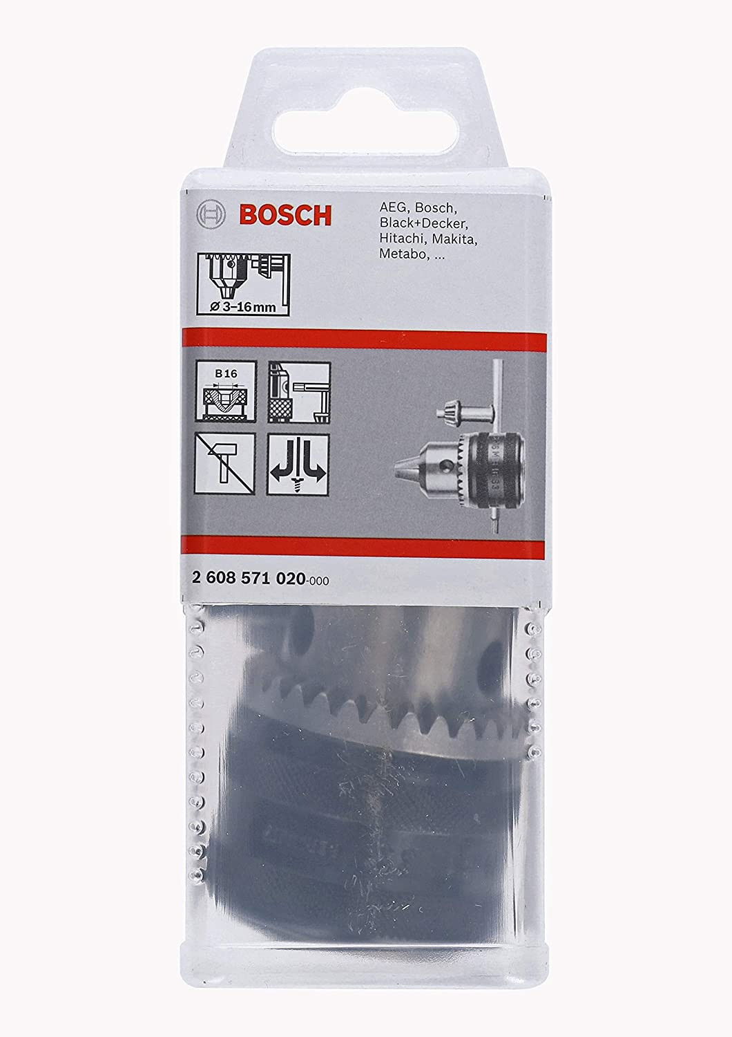 Bosch 2608571020 Fogaskoszorús fúrótokmány 3-16mm B16 befogás termék fő termékképe