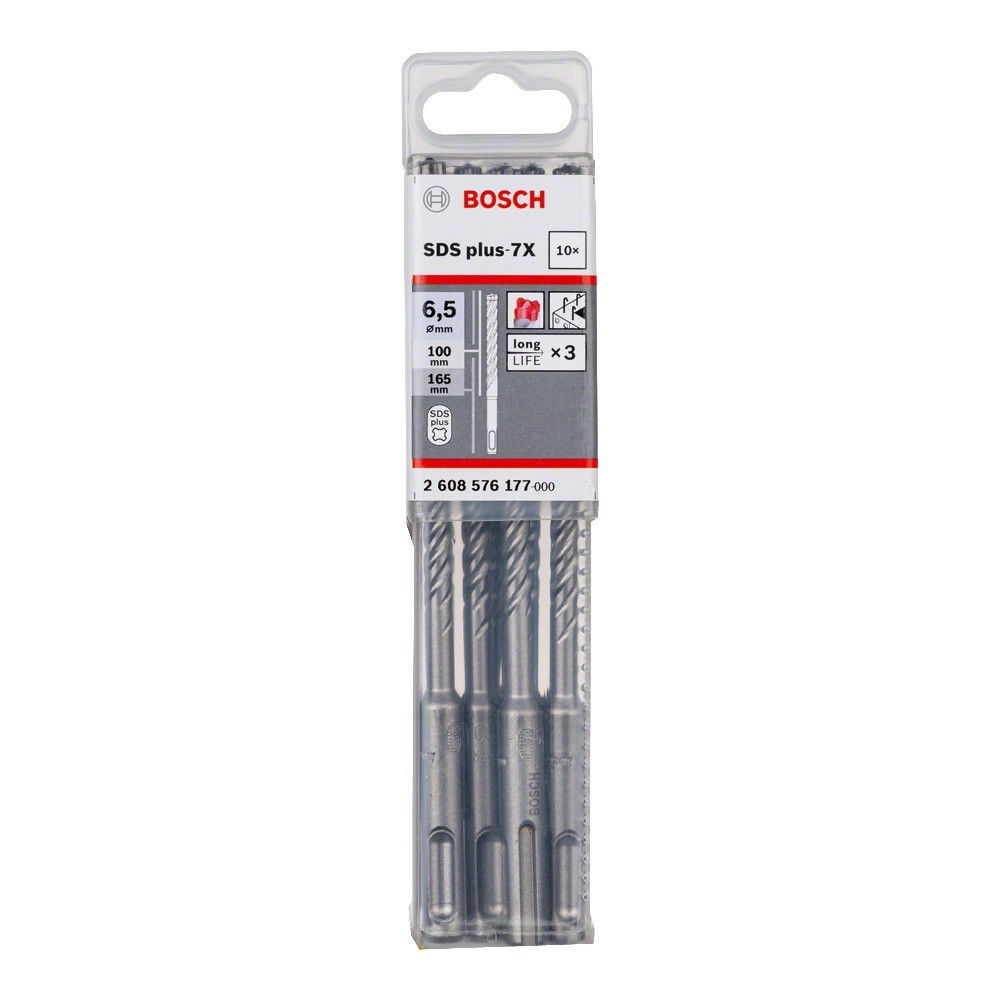 Bosch 2608576177 SDS PLUS-5x fúró 6,5x100mm 10db-os kiszerelés termék fő termékképe