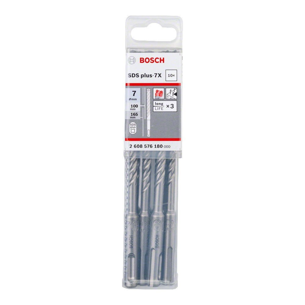 Bosch 2608576180 SDS PLUS-5x fúró 7x100mm 10db-os kiszerelés termék fő termékképe