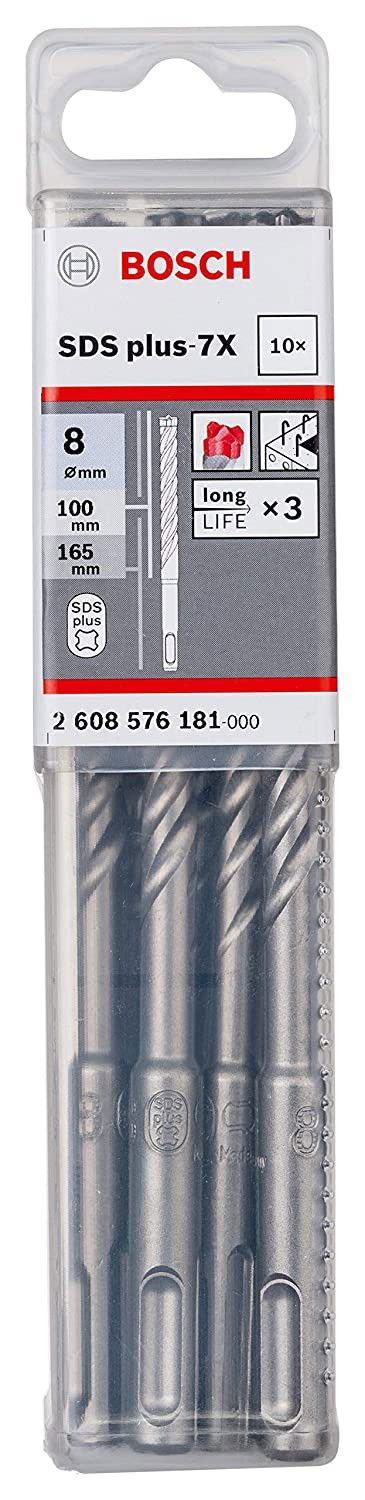 Bosch 2608576181 SDS PLUS-5x fúró 8x100mm 10db-os kiszerelés termék fő termékképe