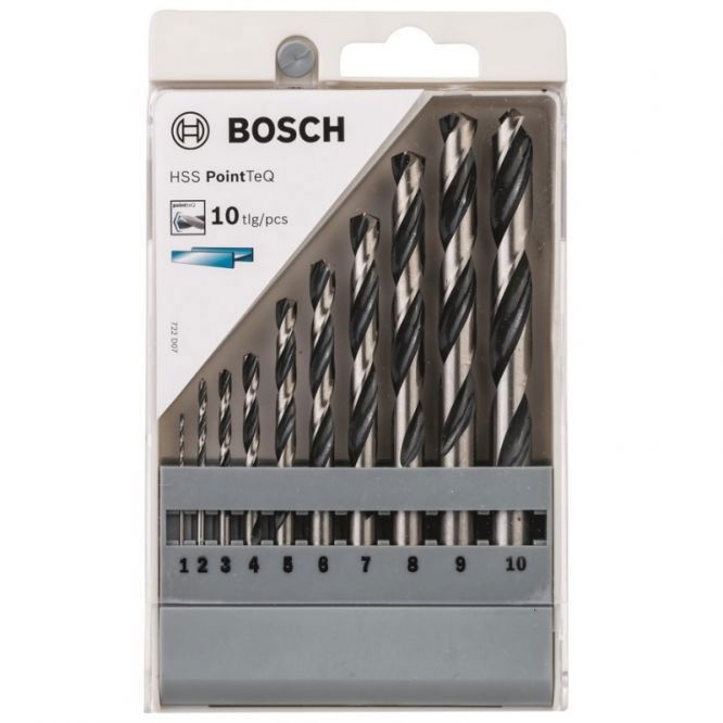 Bosch 2608577348 pointteq fémfúró készlet 10db 1/2/3/4/5/6/7/8/9/10 mm termék fő termékképe