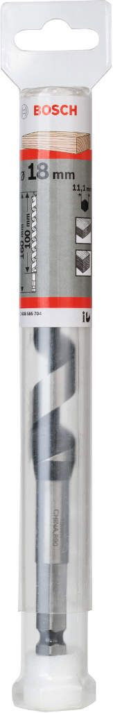 Bosch 2608585704 fa spirálfúró hatszögletű szárral 18mm termék fő termékképe
