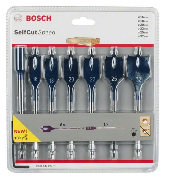 Bosch 2608587009 SelfCut Speed lapos fafúró készlet 16-32mm termék fő termékképe