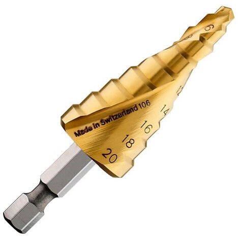 Bosch 2608587433 HSS-TIN Lépcsős fúró hatszög szárral  9 lépcsővel 4-20mm termék fő termékképe