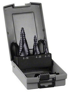 Bosch 2608588069 HSS-ALTIN Lépcsős fúró készlat háromlapú szárral termék fő termékképe