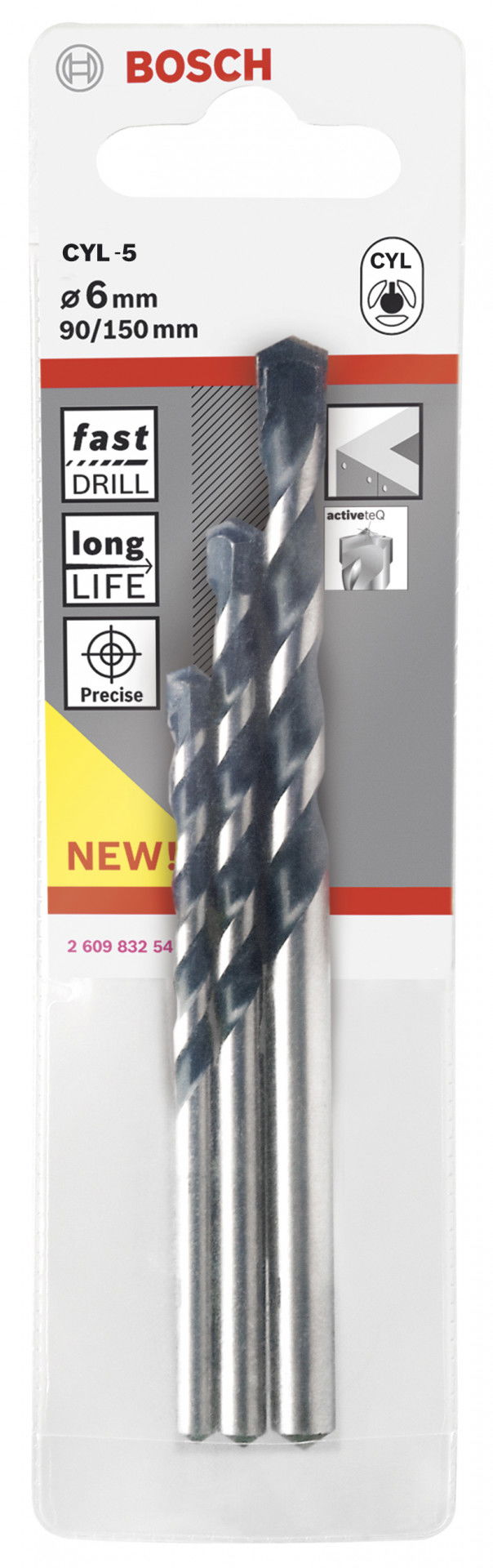 Bosch 2608588164 CYL-5 betonfúró készlet hengeres szárral 5/6/8mm termék fő termékképe