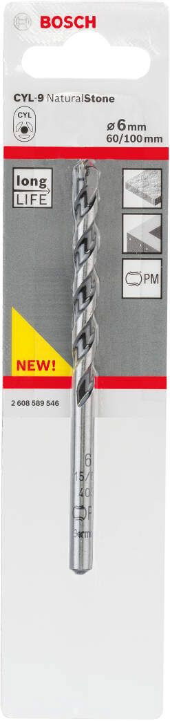 Bosch 2608589546 CYL-9 NaturalStone kőzetfúrószár 6x60mm termék fő termékképe