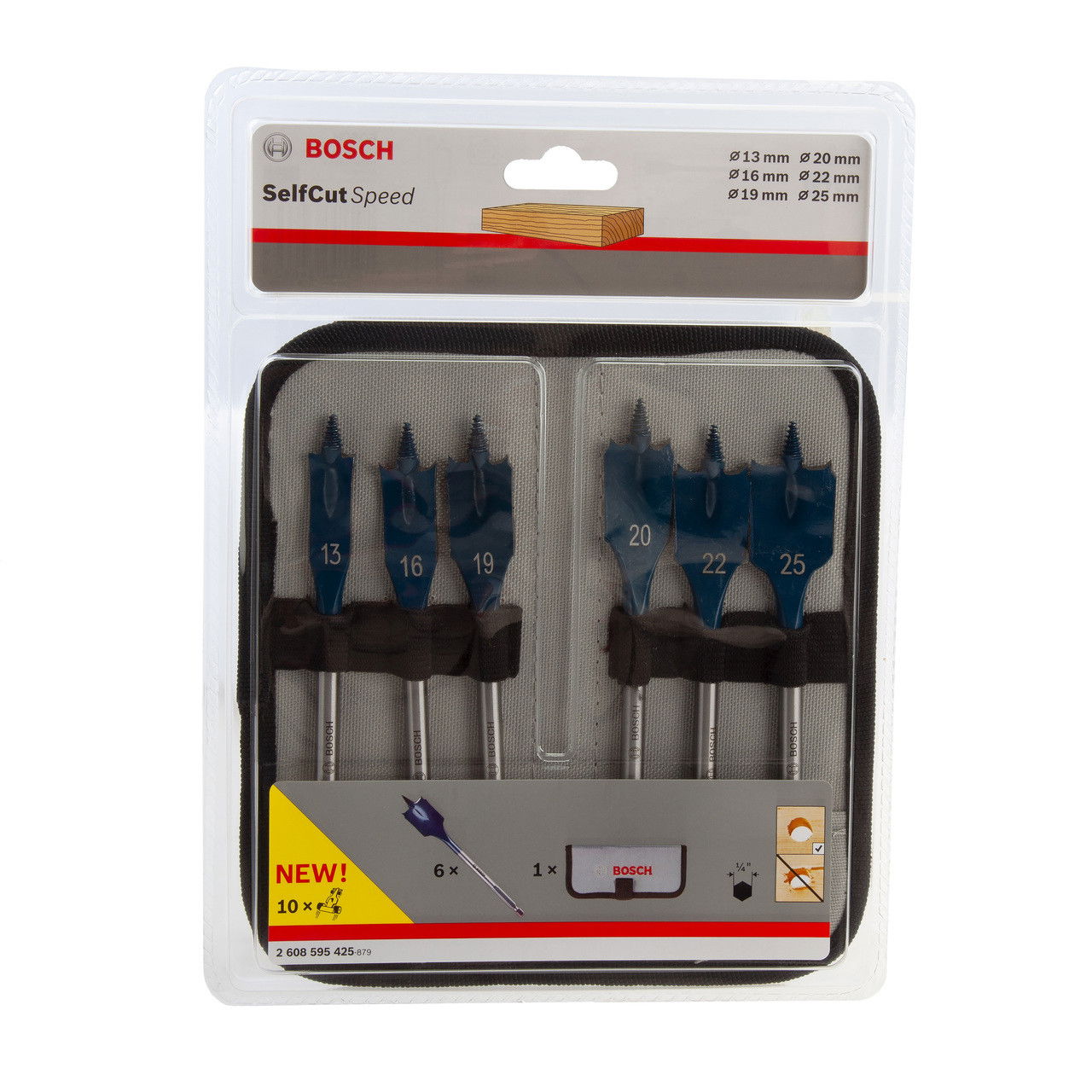 Bosch 2608595425 SelfCut Speed lapos fafúró készlet 13-25mm termék fő termékképe