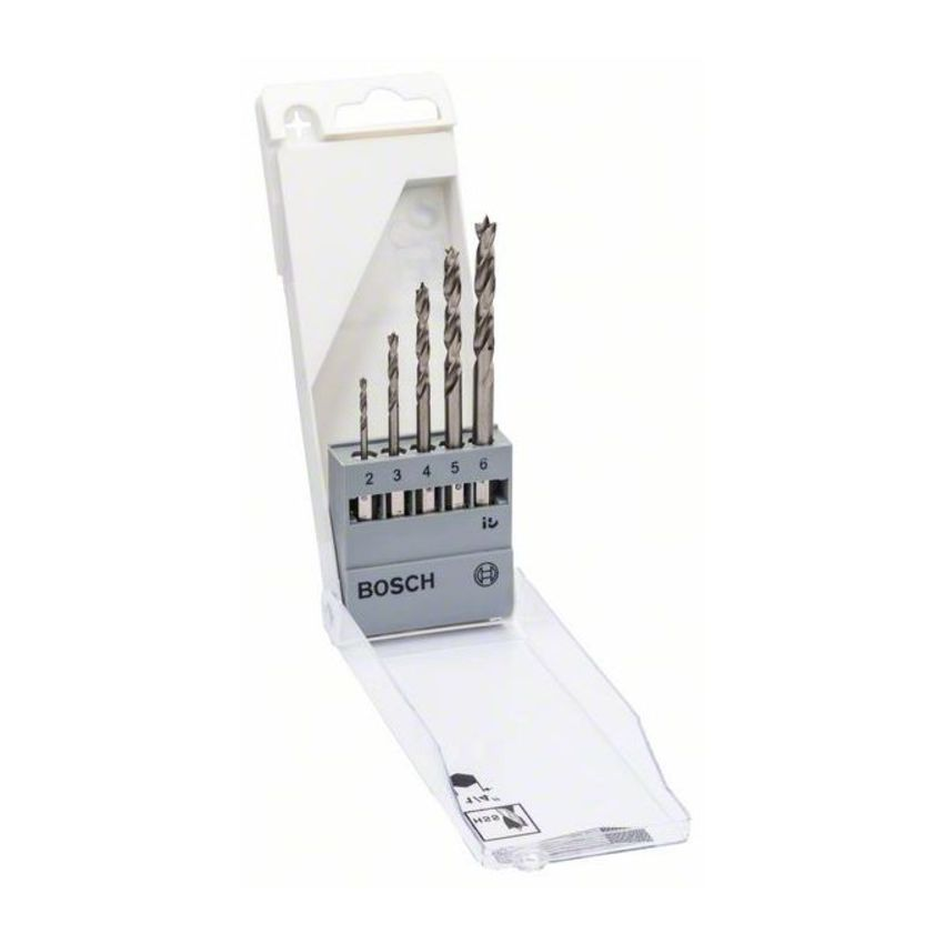 Bosch 2608595525 fa spirálfúró készlet 1/4"-os befogássl 5db 2-6mm termék fő termékképe